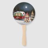 Golden Retriever Caravan Kerstavontuur Handwaaier (Achterkant)