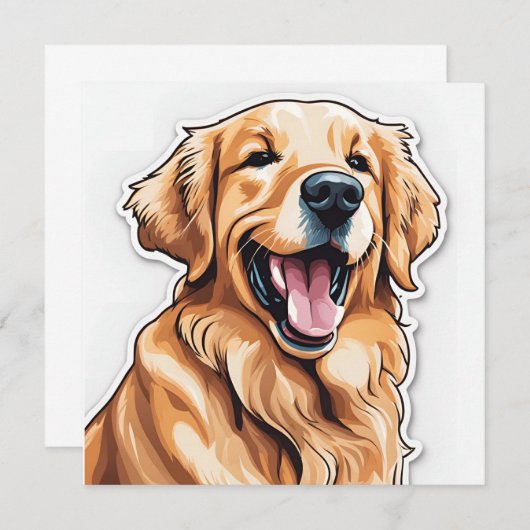 Golden Retriever Card (Voorkant / Achterkant)
