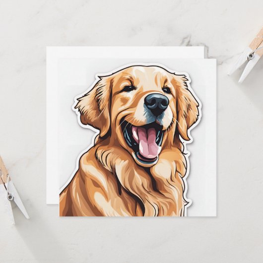 Golden Retriever Card (Voorkant / Achterkant in situ)