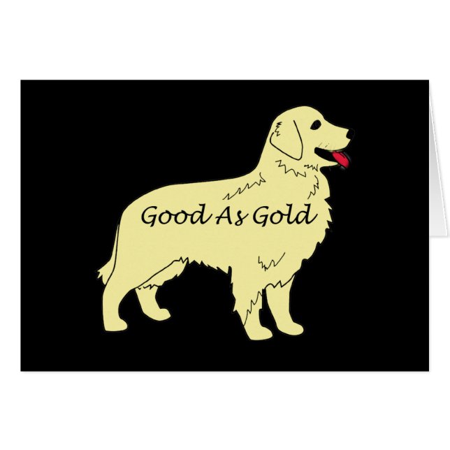 Golden Retriever Card (Voorkant Horizontaal)