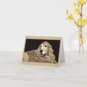 Golden Retriever Card Kaart (Gele Bloem)