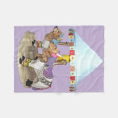 Golden Retriever Carousel Fleece Deken (Voorkant (Horizontaal))