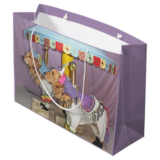 Golden Retriever Carousel Groot Cadeauzakje (Achterkant Gekanteld)