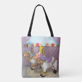 Golden Retriever Carousel Horses Tote Bag (Achterkant)