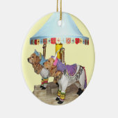 Golden Retriever Carousel Keramisch Ornament (Rechts)
