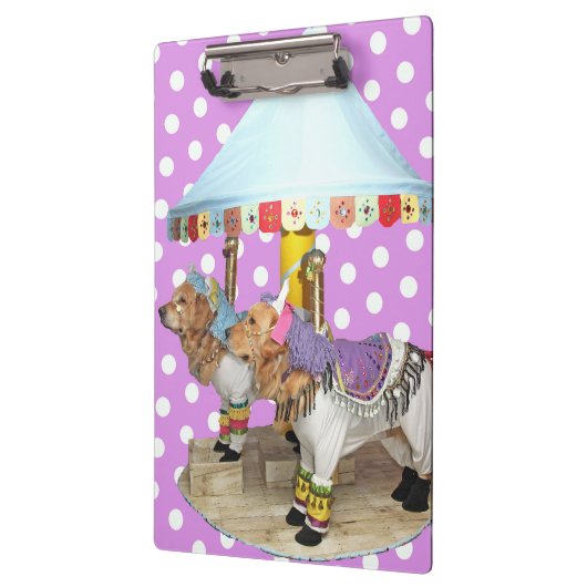 Golden Retriever Carousel Klembord (Links)