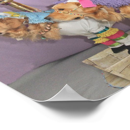 Golden Retriever Carousel Poster (Hoek)