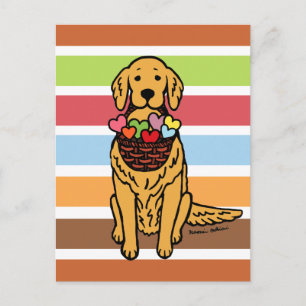 Golden Retriever Cartoon Briefkaart