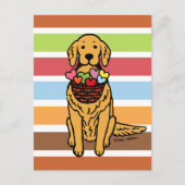 Golden Retriever Cartoon Briefkaart (Voorkant)