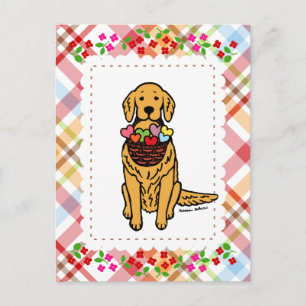 Golden Retriever Cartoon Briefkaart