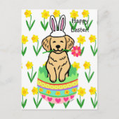 Golden Retriever Cartoon Feestdagenkaart (Voorkant)