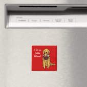 Golden Retriever Cartoon Magneet (Insitu (Vaatwasser))