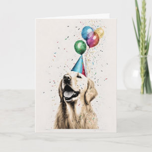 Golden Retriever Celebration Wenskaart Kaart