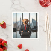 Golden Retriever CEO in een moderne hoogbouw Kanto Servet (Insitu)