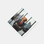 Golden Retriever CEO in een moderne hoogbouw Kanto Servet (Hoek)