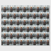 Golden Retriever CEO in een moderne Kantoor Cadeaupapier (Vlak)