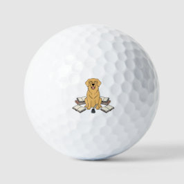 Golden Retriever Chapter One Book Lover Golf Sport Golfballen