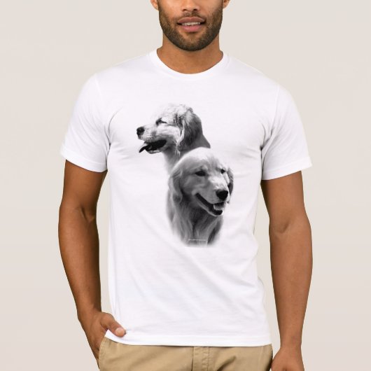 Golden Retriever Charcoal 2 T-shirt (Voorkant)