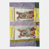 Golden Retriever Chocolate Rabbits in dozen Theedoek (Verticaal)