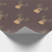 Golden Retriever Christmas Antler Wrapping Paper Cadeaupapier (Hoek)