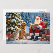 Golden Retriever Christmas Card Feestdagenkaart (Voorkant / Achterkant)