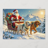 Golden Retriever Christmas Card Feestdagenkaart (Voorkant)