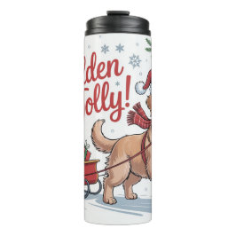 Golden Retriever Christmas Golden & Jolly Holiday Thermosbeker