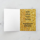 Golden Retriever Christmas Kaart Glitters (Binnen)