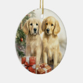  Golden Retriever Christmas Keramisch Ornament (Rechts)