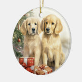  Golden Retriever Christmas Keramisch Ornament (Links)
