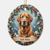 Golden Retriever Christmas Keramisch Ornament (Links)