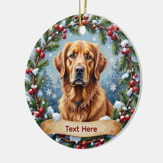 Golden Retriever Christmas Keramisch Ornament (Links)