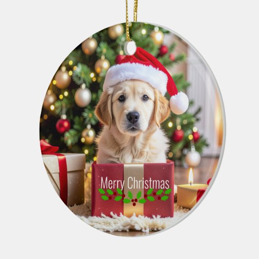 Golden Retriever Christmas Keramisch Ornament (Links)