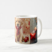 Golden Retriever Christmas Mug Koffiemok (Voorkant rechts)