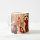 Golden Retriever Christmas Mug Koffiemok (Voorkant links)