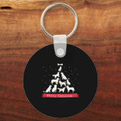 Golden Retriever Christmas Tree Sleutelhanger (Voorkant)