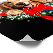 Golden Retriever Christmas Wreath Decoration Xmas  Poster (Hoek)