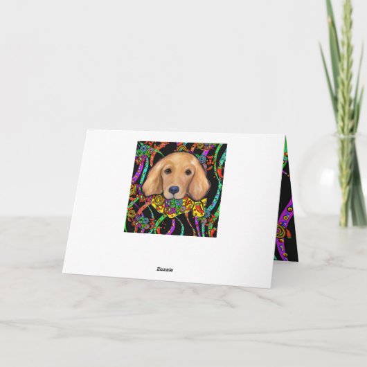 Golden Retriever Cinco de Mayo Kaart (Achterkant)