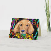 Golden Retriever Cinco de Mayo Kaart (Voorkant)