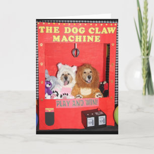 Golden Retriever Claw Machine Verjaardag Kaart
