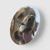 Golden Retriever Clock Ronde Klok (Hoek)