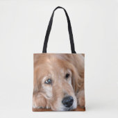 Golden Retriever Closeup Tote Bag (Voorkant)