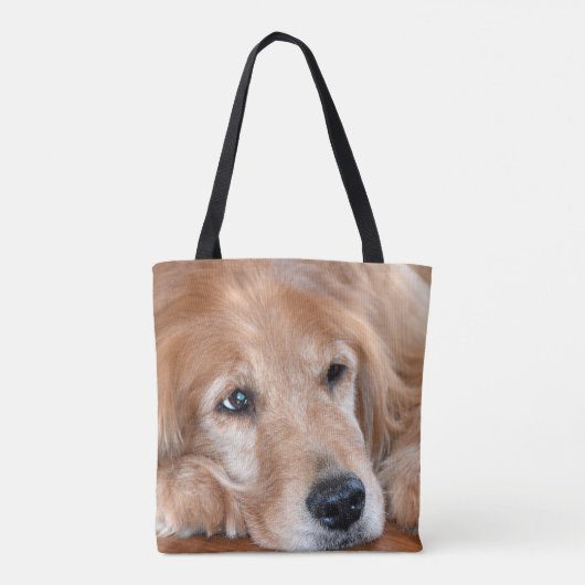 Golden Retriever Closeup Tote Bag (Achterkant)