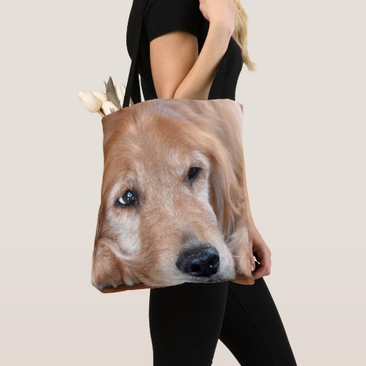 Golden Retriever Closeup Tote Bag (Dichtbij)