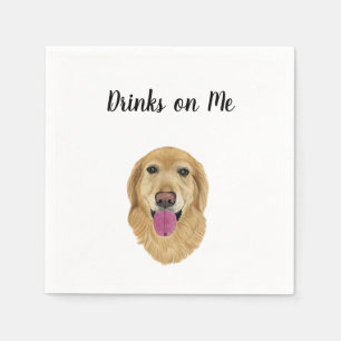 Golden Retriever Cocktail Napkins Servet