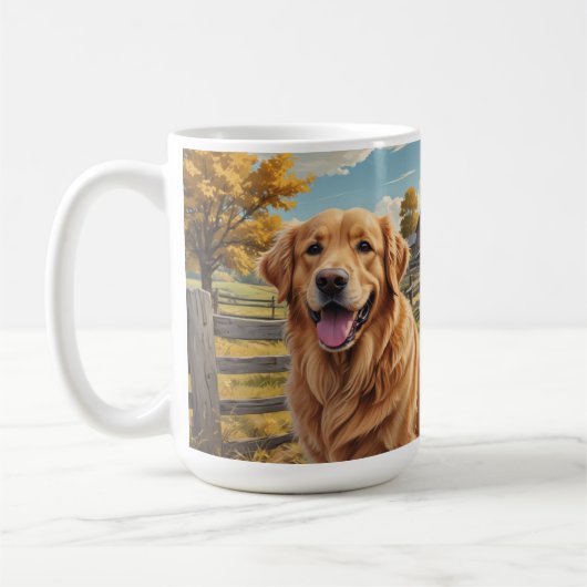 Golden Retriever Coffee Mok (Links)