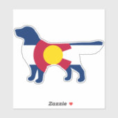 Golden Retriever Colorado Vlag Sticker (Vel)