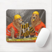 Golden Retriever Construction Workers Muismat (Met muis)