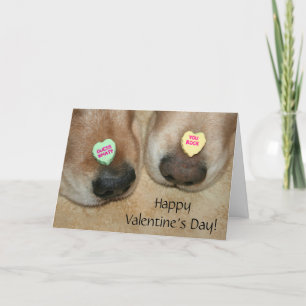 Golden Retriever Conversation Hearts Valentijnse Feestdagen Kaart