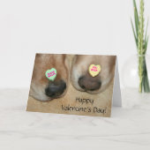 Golden Retriever Conversation Hearts Valentijnse Feestdagen Kaart (Voorkant)